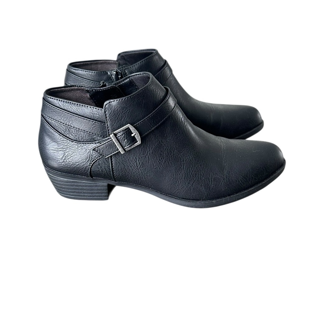 LifeStride Alexander Black Ankle Boots |‎ Comfort Low Heel | Size 7.5